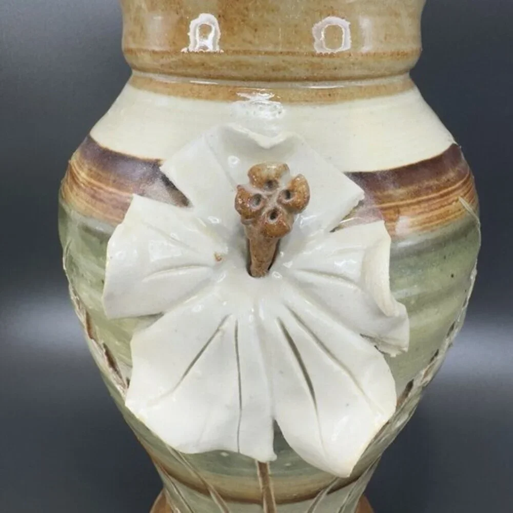 Vintage Whole Earth Clay Works Boho Vase 1984‎ Earth Tone Large Vase Vessel VTG
